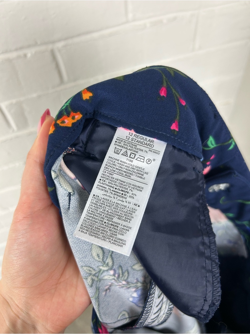 Old Navy Floral Harper Mid Rise Trouser Pants Size 12 - Picture 4 of 10